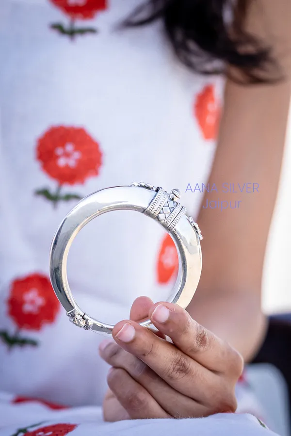 925_Pure_Sterling_Silver_|_Aabharan_Fine_Kada_|_Well_Stamped_&_Hallmarked