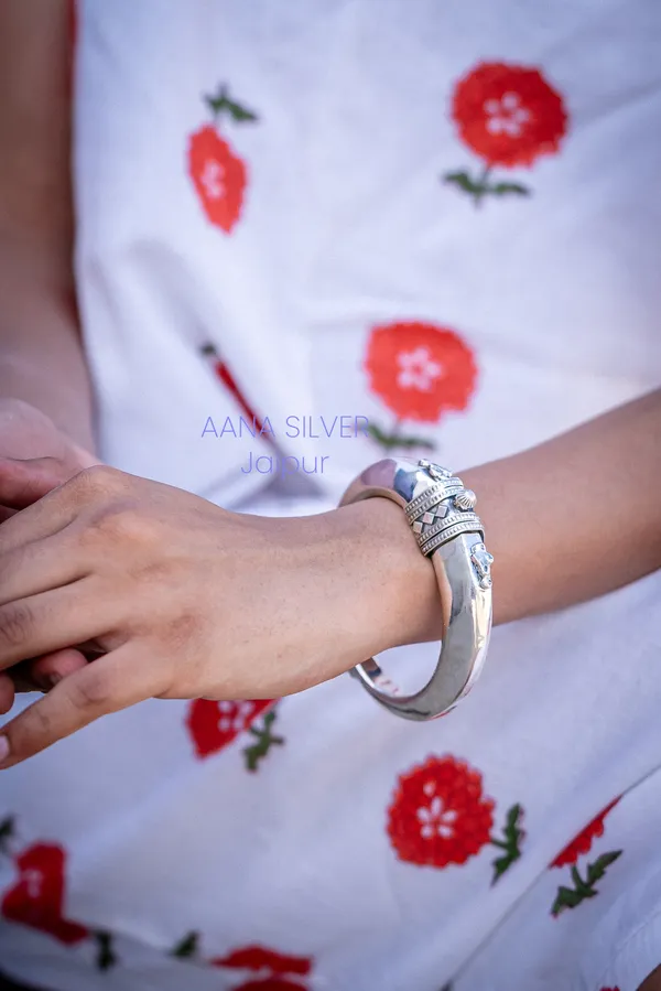 925_Pure_Sterling_Silver_|_Aabharan_Fine_Kada_|_Well_Stamped_&_Hallmarked