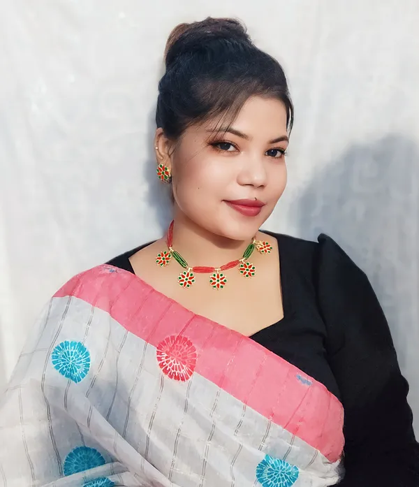 Assamese_Traditional_Gold_Plated_Red_Green_Colour_Golpata_Necklace_Set_For_Women