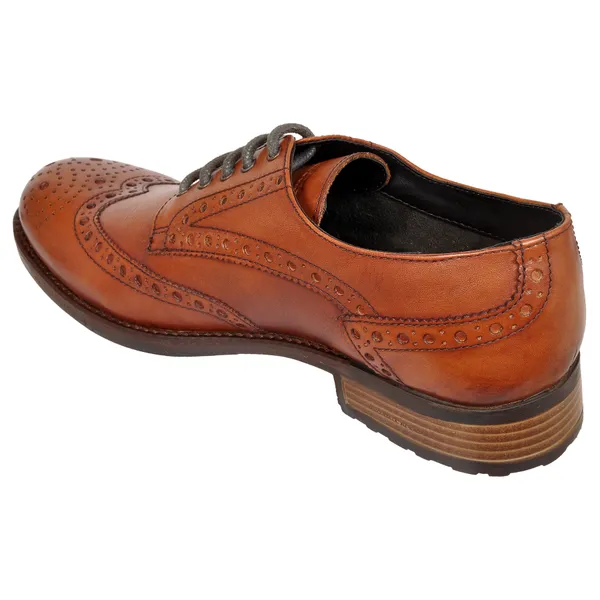 Tan_Genuine_Leather_Lace-Up_Shoes_For_Men