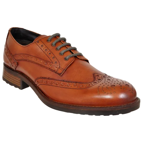 Tan_Genuine_Leather_Lace-Up_Shoes_For_Men