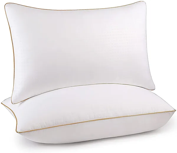 Set_of_2_-Imported_Conjugated_Fiber_Pillow,_17x_27_inch_Size,_Vacuum_Pack_(White_with_Yellow_Boundary)
