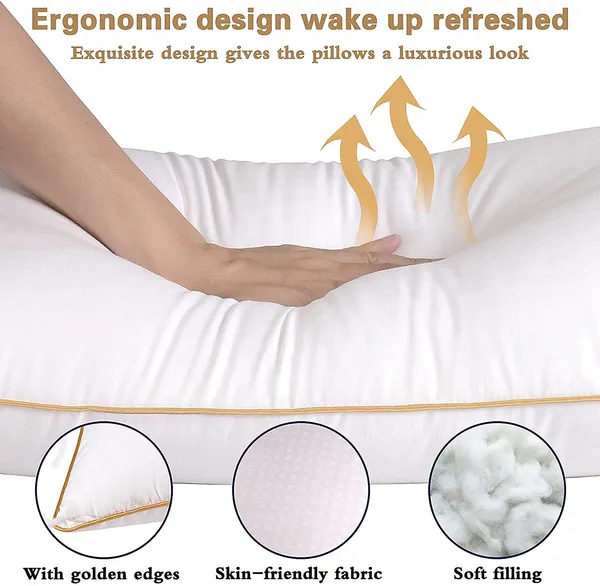 Set_of_2_-Imported_Conjugated_Fiber_Pillow,_17x_27_inch_Size,_Vacuum_Pack_(White_with_Yellow_Boundary)