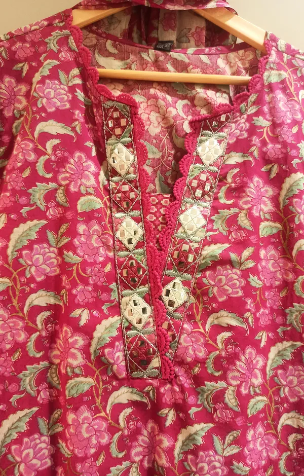 Hot_Pink_Cotton_Suit_with_Dupatta