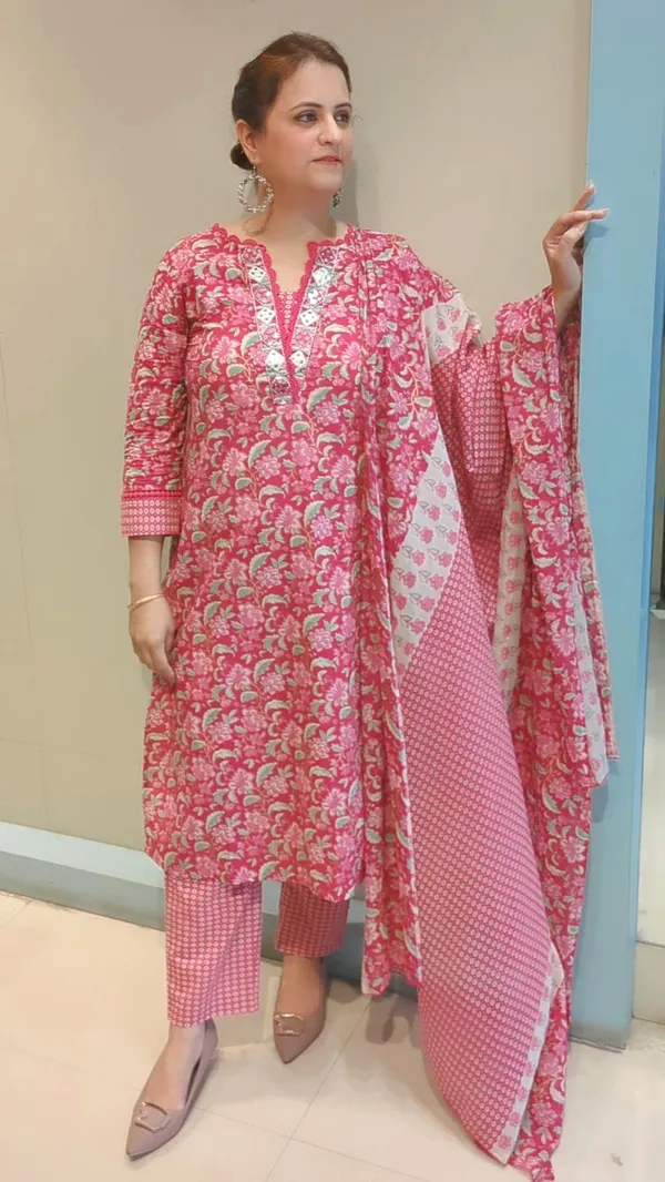 Hot_Pink_Cotton_Suit_with_Dupatta