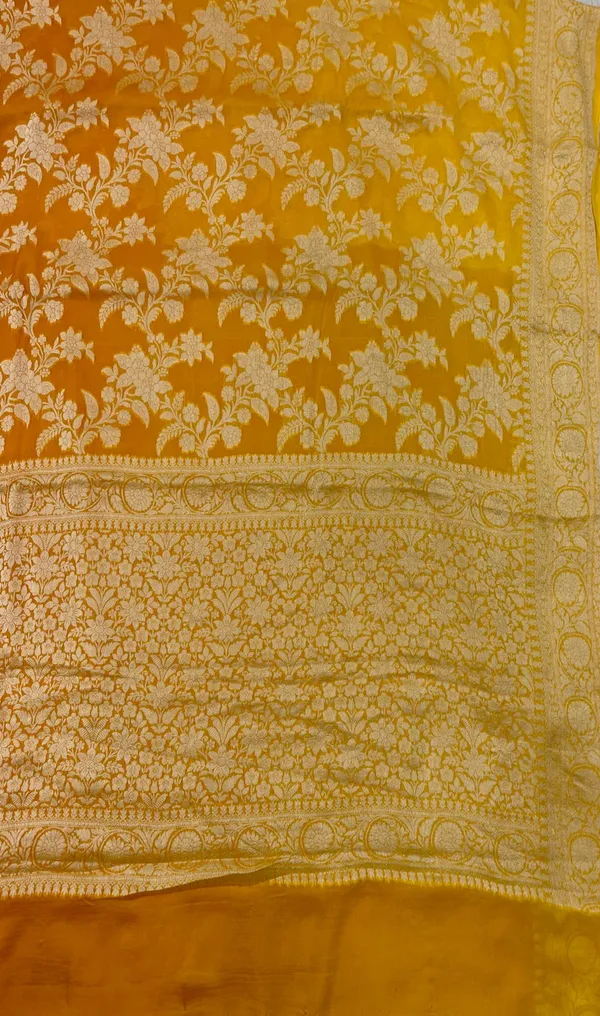 Humairah_Presents_Pure_Handloom_Gold_Contrast_Chiffon_Alfi_Gold_Zari_Jaal_and_Banarasi_Zari_Border_Saree_with_Gold_Blouse