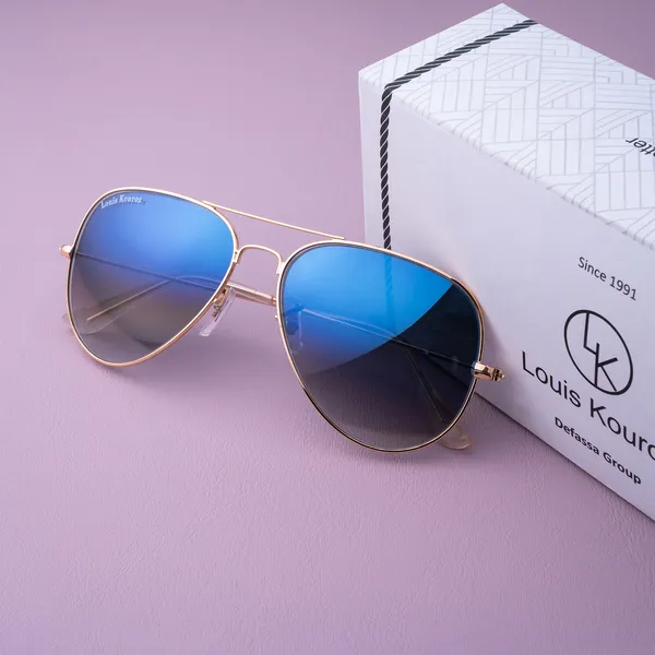 LOUIS_KOUROS__Blue_Gradient_Armstoner_Mirrored(Glass),_UV_Protection,_Toughened_Glass_Lens,_UV_Protection,_Night_Vision,_Aviator_Sunglasses_(62)__(For_Men_&_Women,_Blue_Gradient)