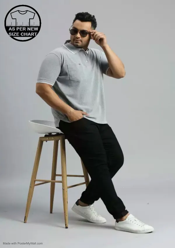 Plus_Size_Plain_Milange_Grey_Polo_T-_Shirt__(2102)