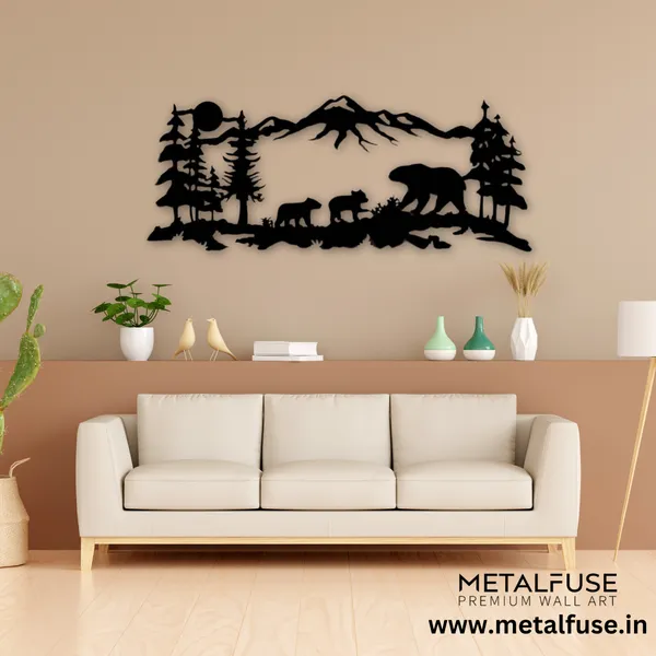 Wooden_Wall_Art_for_Home_Decoration__|_Mountain_Bear_Family__|_Black