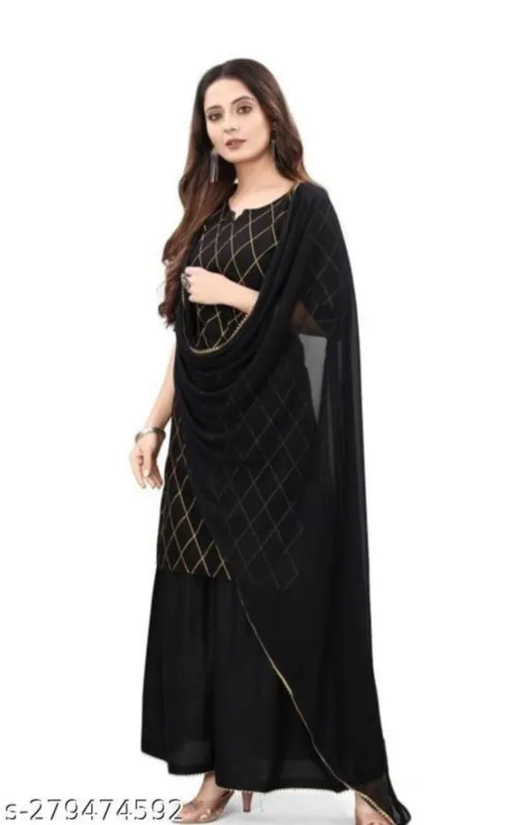 Women_Ethnic_Black_Gota_Kurta_with_Sharara_&_Dupatta_Set