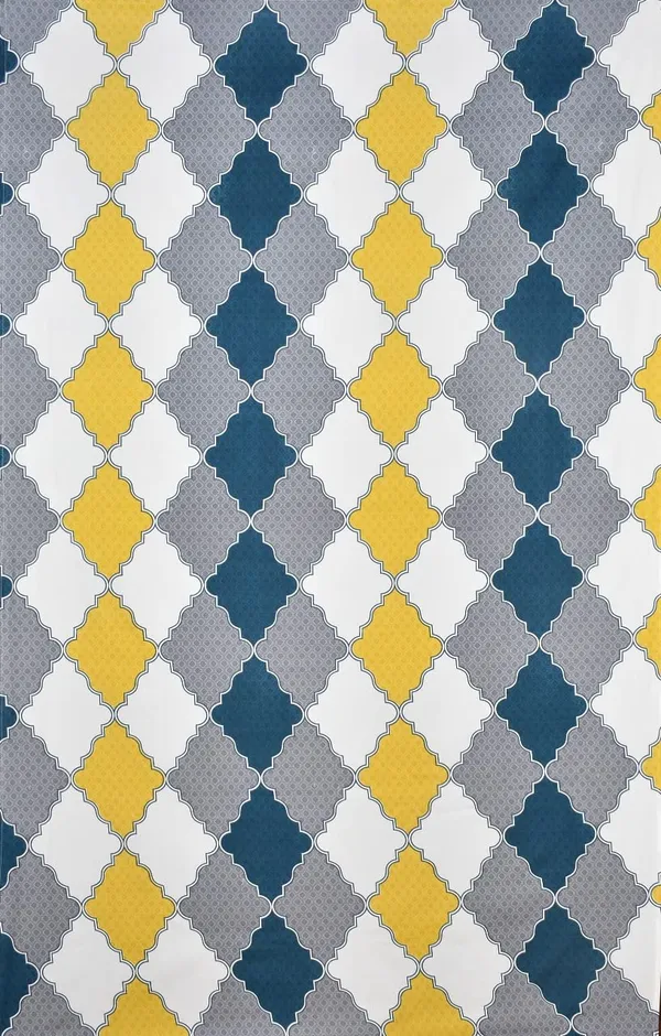 220TC_Premium_Elastic_Fitted_100%_Cotton_Feel_Printed_King_Size_Double_Bed_Bedsheet_with_2_Pillow_Cover_(72"x78"_Upto_6"_Mattress)_Grey_Yellow_Checks