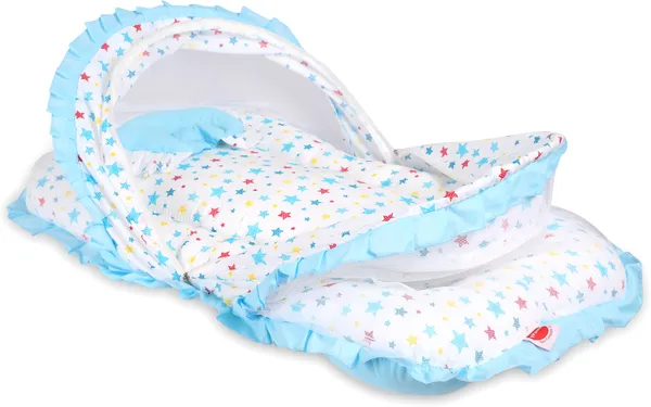 Joy_Jumbo_Extra_Large_Baby_Bedding_Set_with_Mosquito_net_and_Pillow_(Pink)_0-20_Months_(Blue)