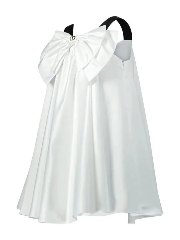Ivory_Satin_Bow_Detailed_Sleeveless_Dress_For_Girls