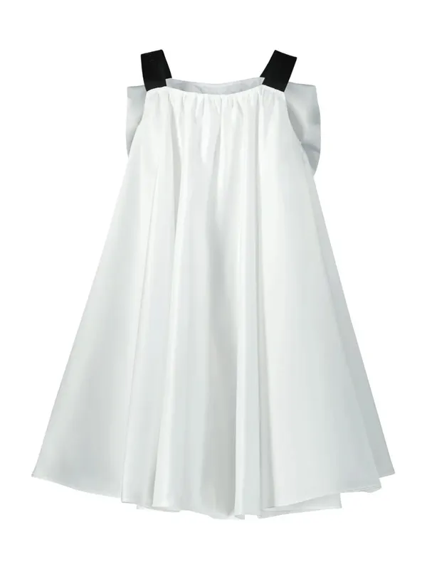 Ivory_Satin_Bow_Detailed_Sleeveless_Dress_For_Girls