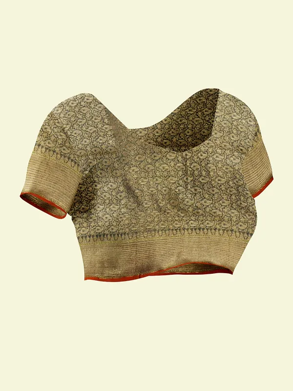 Grey_Cotton_Blend_Banarasi_Sarees_For_Women