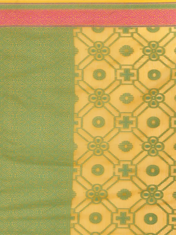Light_Green_Cotton_Blend_Banarasi_Sarees_For_Women