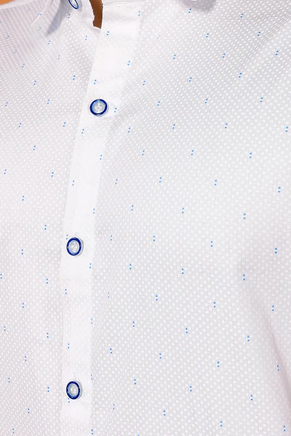White_&_Blue_Color_Printed_Shirt