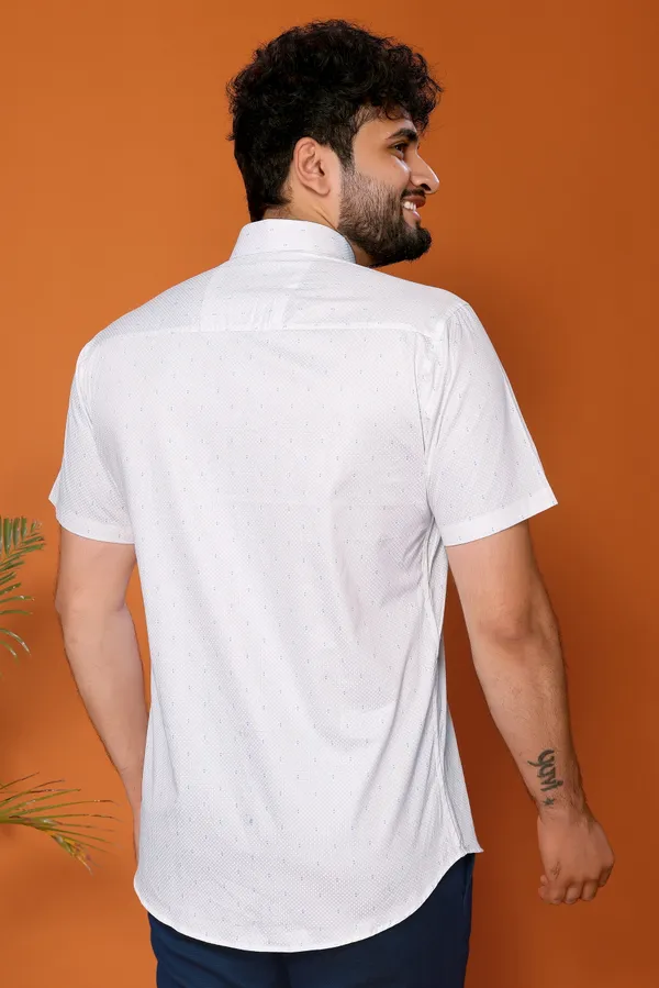 White_&_Blue_Color_Printed_Shirt