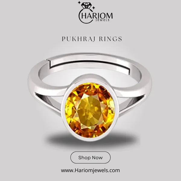 Pukhraj_Ring_Pukhraj_Stone__Created_Yellow_Sapphire_Gemstone_Adjustable_Women_&_Man_Ring