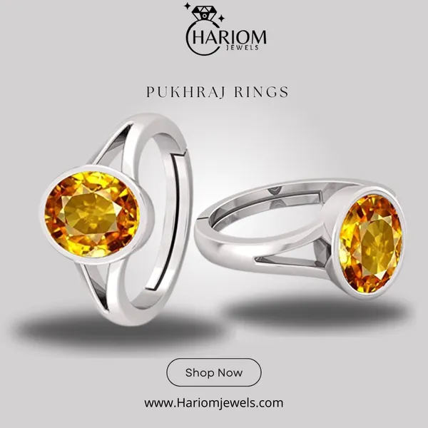 Pukhraj_Ring_Pukhraj_Stone__Created_Yellow_Sapphire_Gemstone_Adjustable_Women_&_Man_Ring