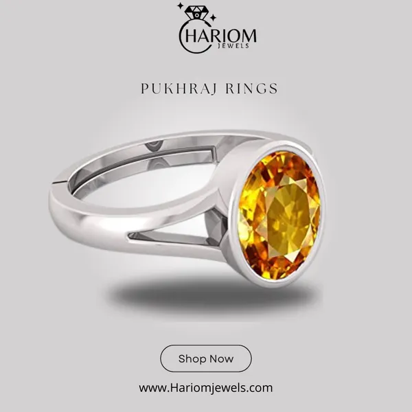 Pukhraj_Ring_Pukhraj_Stone__Created_Yellow_Sapphire_Gemstone_Adjustable_Women_&_Man_Ring