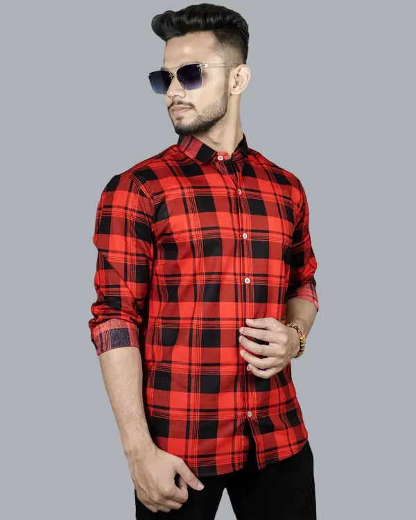 Red_Checks_Collection:_Elevate_Your_Style_With_Our_Checked_Shirts_Premium_Cotton_Blend