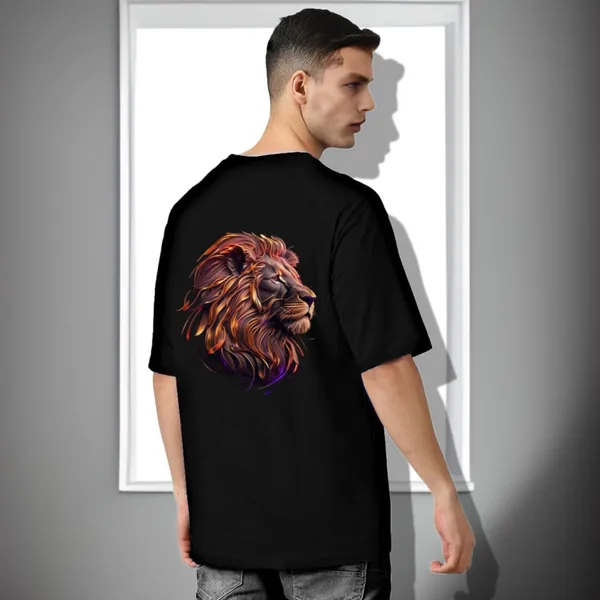 Black_Oversized_Printed_Half_Sleeve_Cotton_T-Shirt_For_Men