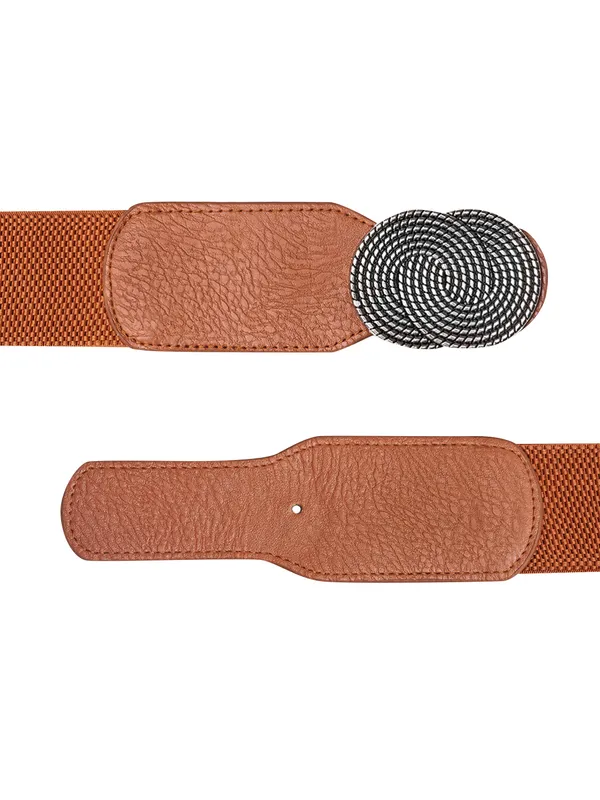 Tan_Artificial_Leather_Belt_For_Women