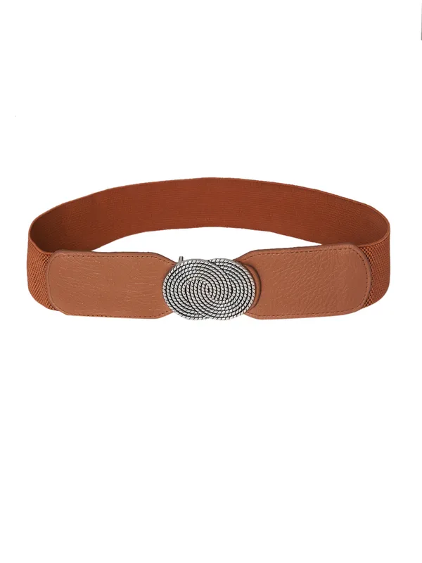 Tan_Artificial_Leather_Belt_For_Women