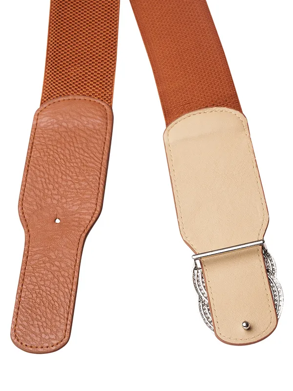 Tan_Artificial_Leather_Belt_For_Women