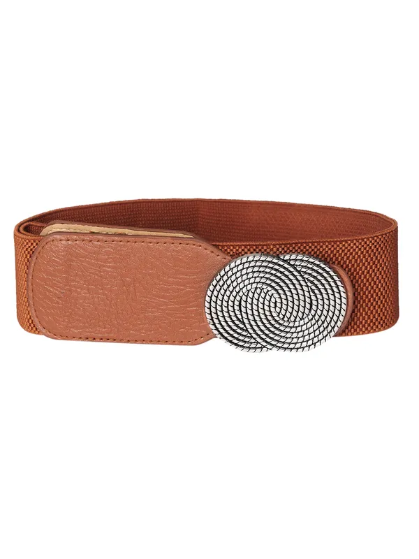 Tan_Artificial_Leather_Belt_For_Women
