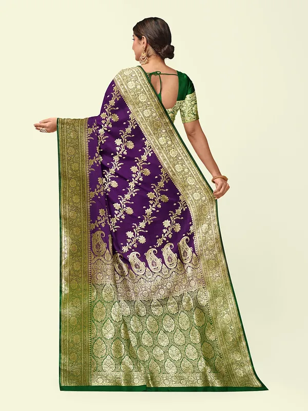 Purple_Satin_Silk_Banarasi_Sarees_For_Women