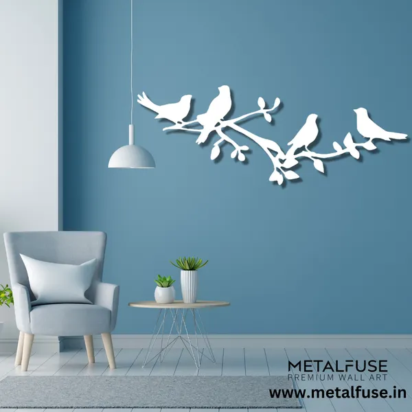 Metal_Wall_Art_for_Home_Decoration__|_Birds_On_A_Tree_Branch__|_White