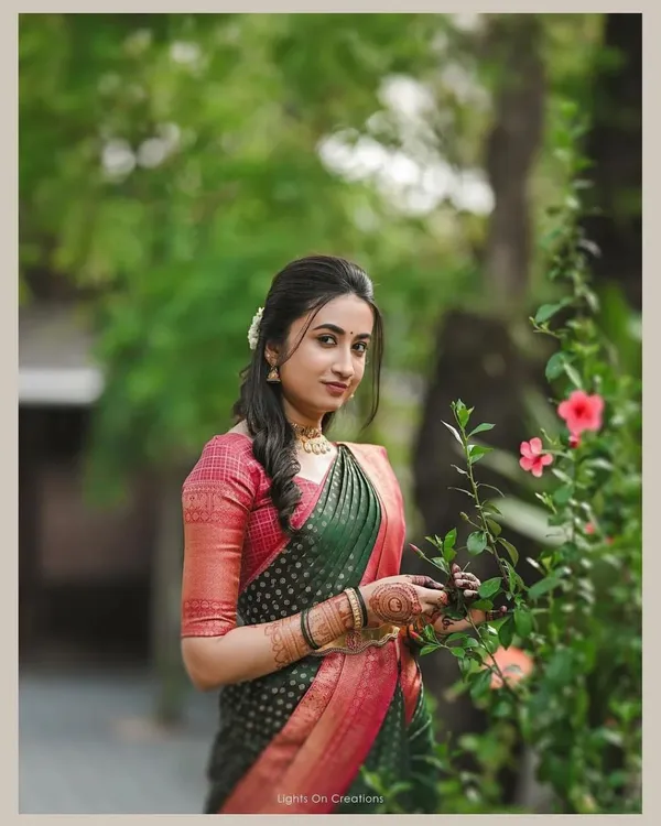 Green_Cotton_Silk_Saree_With_Blouse_Piece_For_Women