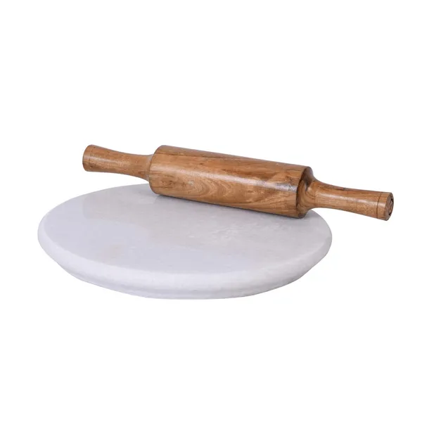 Indian_White_Marble_Roti_Maker_with_Wooden_Belan