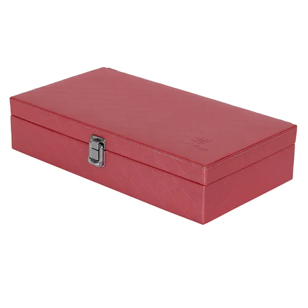 Watch_Box_Organizer_Holder_Jewelry_Accessories_Display_Storage_Case_Watch_Organiser_Collection_Box_12_Slots_In_PU_Leather_For_Men_Women_Barfi_Pink_Color