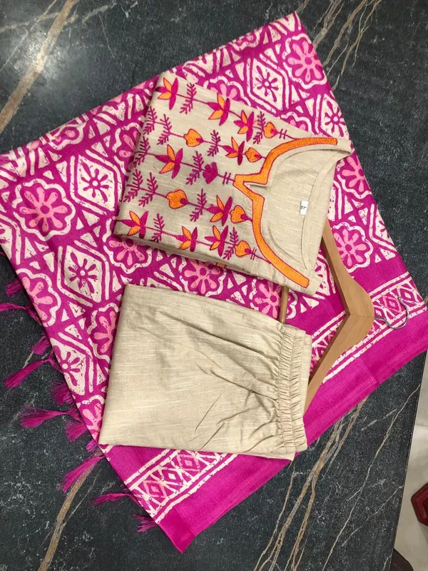 Premium_Handloom_Cotton_Suit_with_Pure_Linen_Dupatta