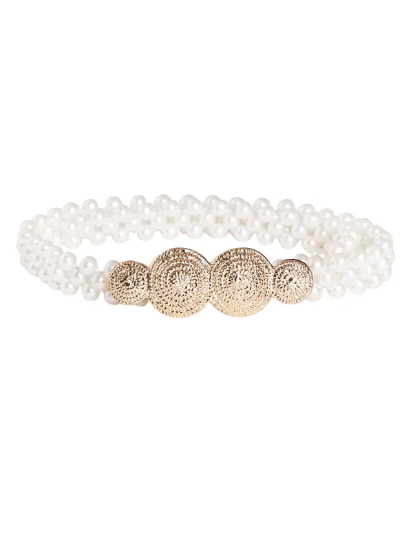 White_Metal_Belt_For_Women