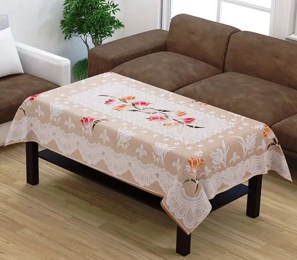 Floral_Design_Cotton_Faric_Table_Cover_for_4_Seater_Dining_Table_and_Centre_Table_(60x40_Inch,_Brown)