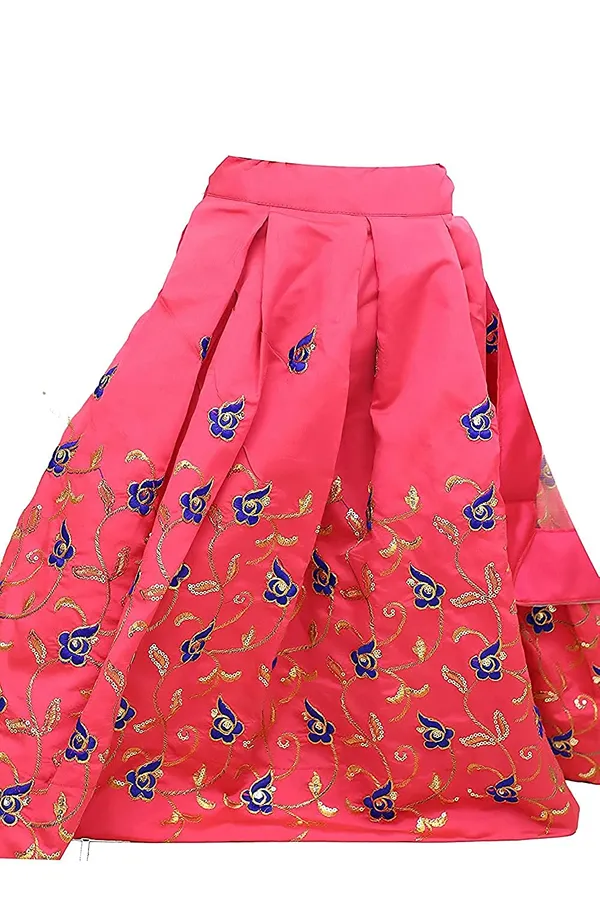 Pink_Taffeta_Silk_Embroidered_Lehenga_Choli_with_Dupata_set_For_kids_Grils_stitched_Lehenga_Choli_For_Grils