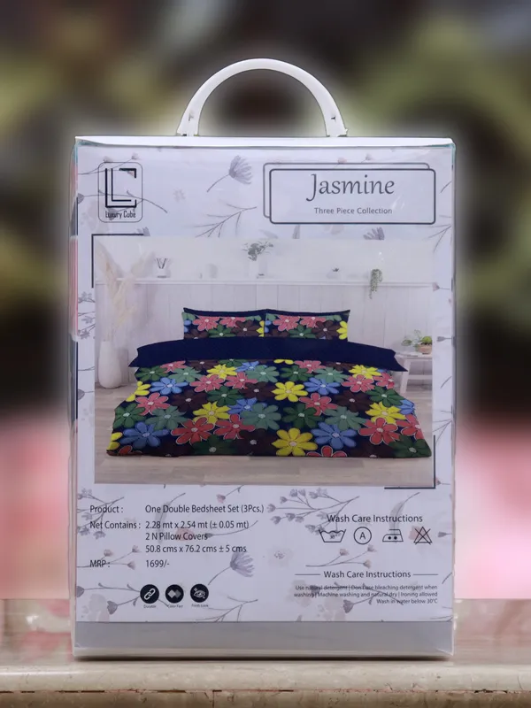 Luxury_Cube_Jasmine_Collection_Double_Bedsheet
