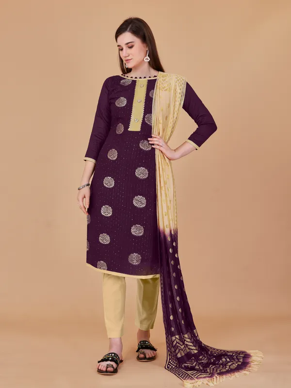 Jacquard_Buta_Sequin_Unstitched_Salwar_Suit_Material_For_Women