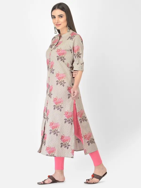 Grey_Cotton_Floral_Printed_A-line_Kurta