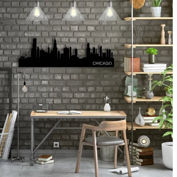 Black_Chicago_Skyline_Skyline_Wood_Wall_Art