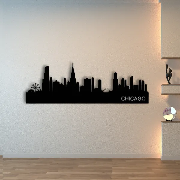 Black_Chicago_Skyline_Skyline_Wood_Wall_Art