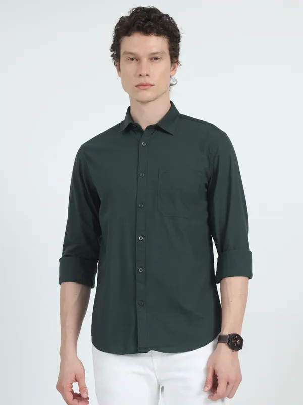 Green_Colour_Full_Sleeve_Premium_Quality__Shirt_For_Men