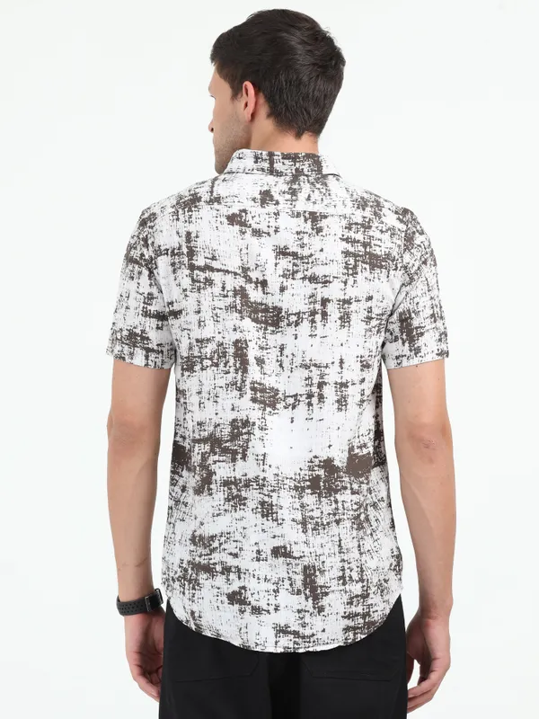 Brown_&_White_Half_Sleeve_Rayon_Shirt_For_Men
