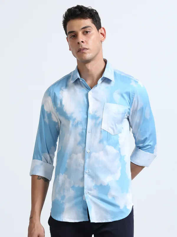 Sky_Print_Full_Sleeve_Rayon_Shirt_For_Men