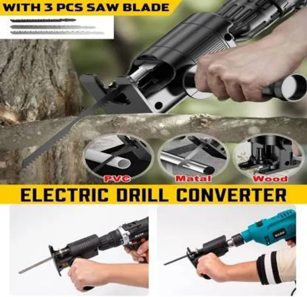 Jigsaw_Adaptor_With_3_Free_Bladessuper_Pack_Universal_Saw_Power_Drill_To_Jig_Saw_Portable_Wood_Tool_Electric_Drill_Modified_Pistol_Grip_Drill_(10_Mm_Chuck_Size)