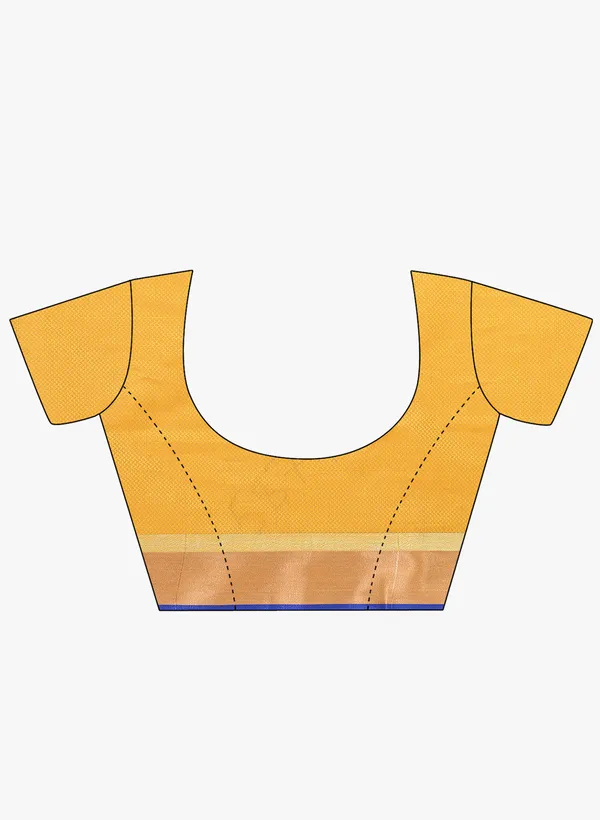 Yellow_Silk_Blend_Banarasi_Sarees_For_Women